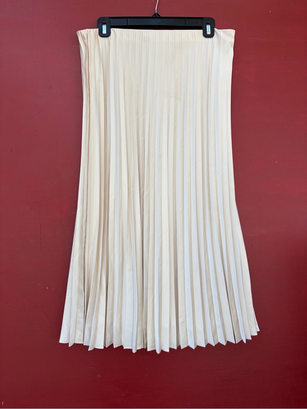 J Crew Pleated Satin Midi Skirt